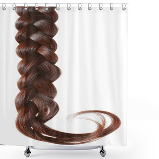 Personality  Braid Isolated On White. Shower Curtains