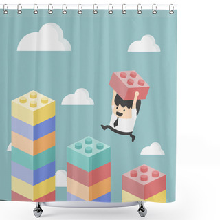 Personality  Concept Image Of Making Strategy Success Shower Curtains