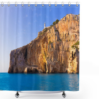 Personality  Javea Cabo La Nao Lighthouse Mediterranean Spain Shower Curtains