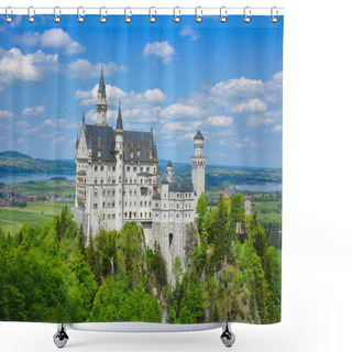 Personality  Neuschwanstein Castle In Summer Shower Curtains