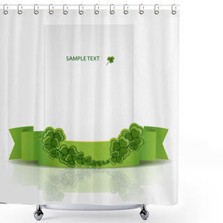 Personality  Greeting Card St Patrick Day - Vector Illustration Shower Curtains