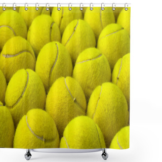 Personality  Tennis Balls Pattern Shower Curtains