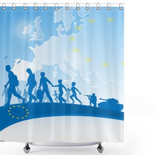 Personality   Immigration Background Shower Curtains