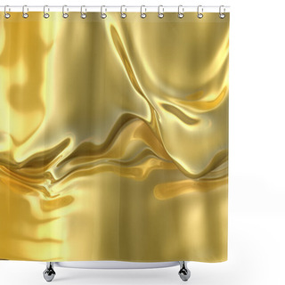 Personality  Background Made Of Golden Metallic Cloth. Shower Curtains