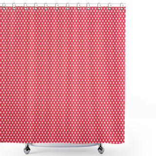 Personality  Texture Of Polka Dot Pattern On Red Background Shower Curtains
