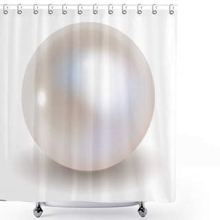 Personality  Pearl Vector On A White Background. Shower Curtains