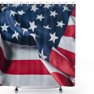 Personality  Folded Flag Of United States Of America, Memorial Day Concept Shower Curtains