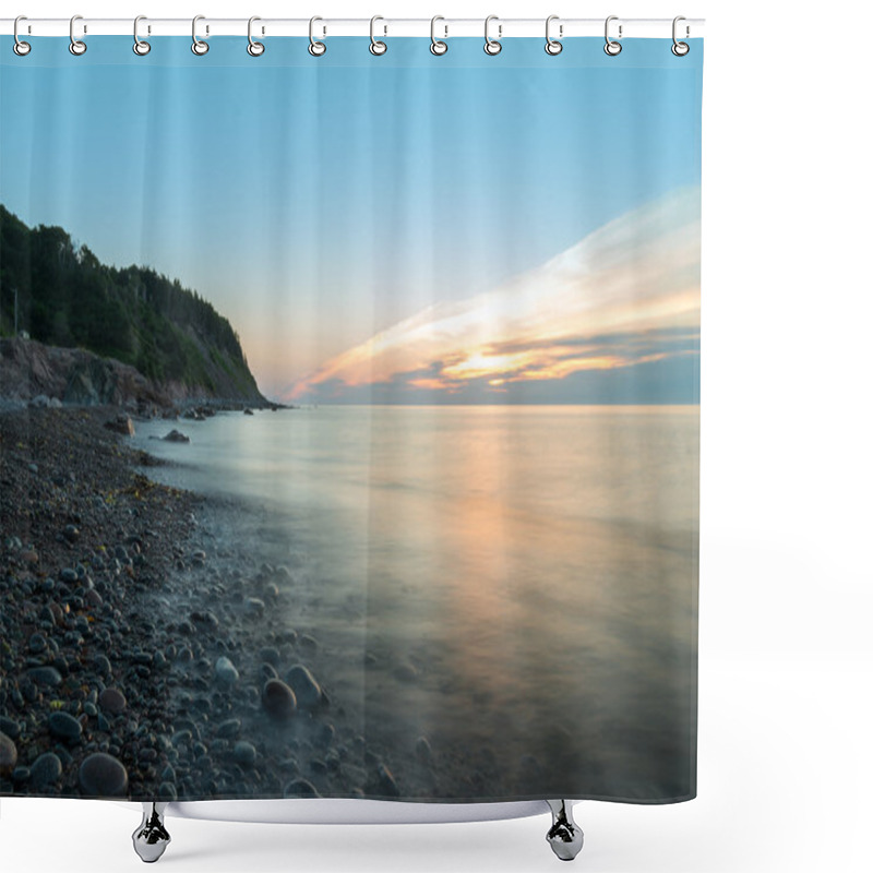 Personality  Ocean Shore At A Crack Of Dawn (Slow Shutter Speed) Shower Curtains
