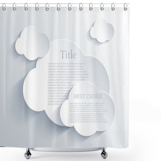 Personality  Vector Cloud Design Element With Place For Your Text. Eps10 Shower Curtains