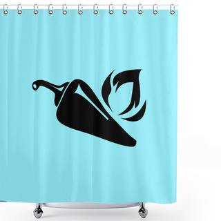 Personality  Chili Pepper Icon Shower Curtains