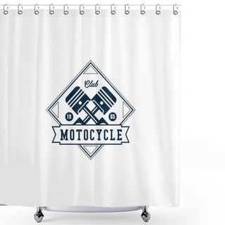 Personality  Badges Motorcycle Collections Shower Curtains