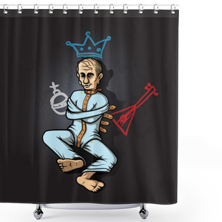 Personality  Madman Putin Shower Curtains