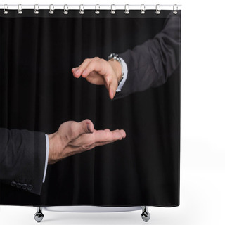 Personality  Businesspeople Showing Copy Space Shower Curtains