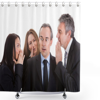 Personality  Group Of Businesspeople Gossiping Shower Curtains