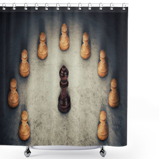 Personality  Chess Queen Surrounded Shower Curtains