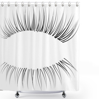 Personality  Vector Eyelash Shower Curtains