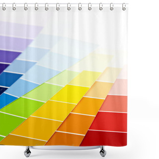 Personality  Color Card Paint Samples Shower Curtains