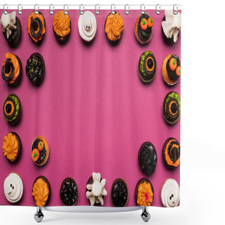 Personality  Halloween Cupcakes Shower Curtains