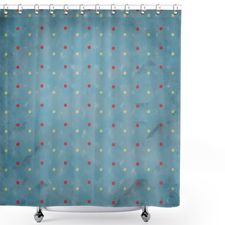 Personality  Retro Polka Dots Shower Curtains