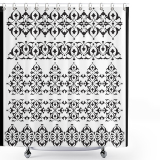 Personality  Oriental Border And Ornament Eighteen Shower Curtains