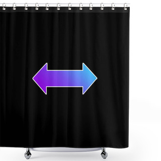 Personality  Bidirectional Arrow Blue Gradient Vector Icon Shower Curtains