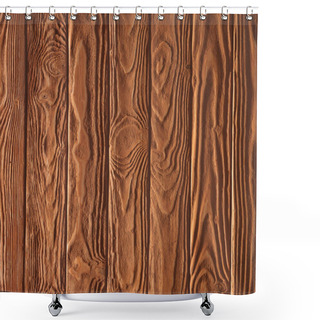 Personality  Wooden Fence Planks Background Painted In Copper Shower Curtains