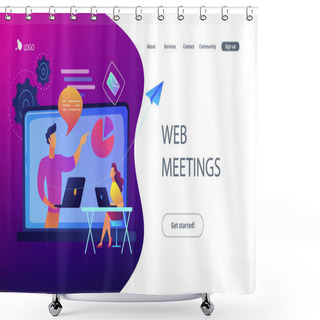 Personality  Web Meetings Landing Page. Shower Curtains
