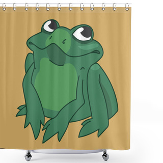 Personality  Drawing Funny Frog Shower Curtains