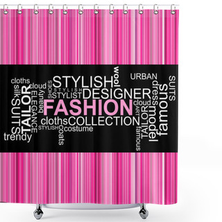 Personality  FASHION - Word Collage Shower Curtains