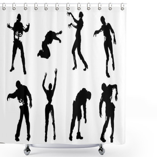 Personality  Picture Of Zombies Shower Curtains