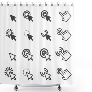 Personality  Click Icon Shower Curtains