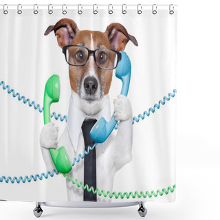 Personality  Business Dog Shower Curtains