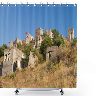 Personality  Ruins Of Kayakoy, Fethiye Shower Curtains