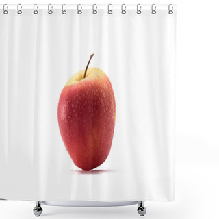 Personality  Close Up View Of Fresh Apple Isolated On White Shower Curtains