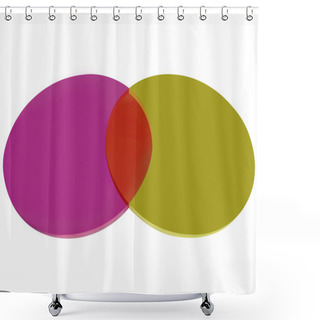 Personality  Red Blue   Circles Shower Curtains