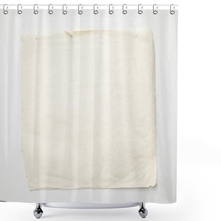 Personality  Top View Of Empty Vintage Paper On White Background Shower Curtains