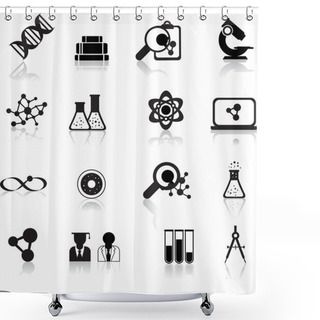 Personality  Science Illustration Examining Cells Shower Curtains