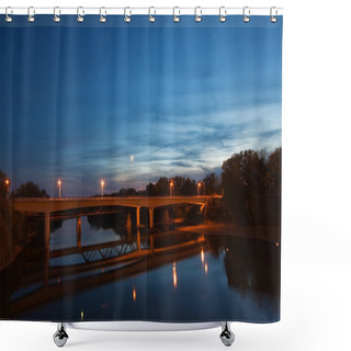 Personality  Bridge Over The Wabash River In Indiana Shower Curtains