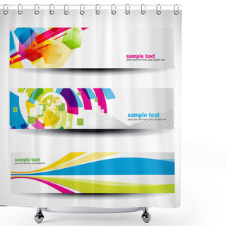 Personality  Abstract Header Set Shower Curtains