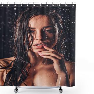 Personality  Woman In Shower Shower Curtains