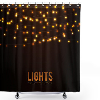 Personality  Glowing Lights Background Shower Curtains