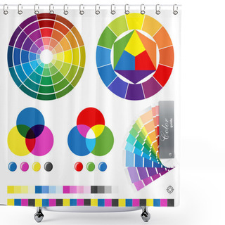Personality  Color Guides Shower Curtains