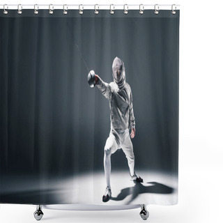 Personality  Professional Fencer With Rapier Shower Curtains