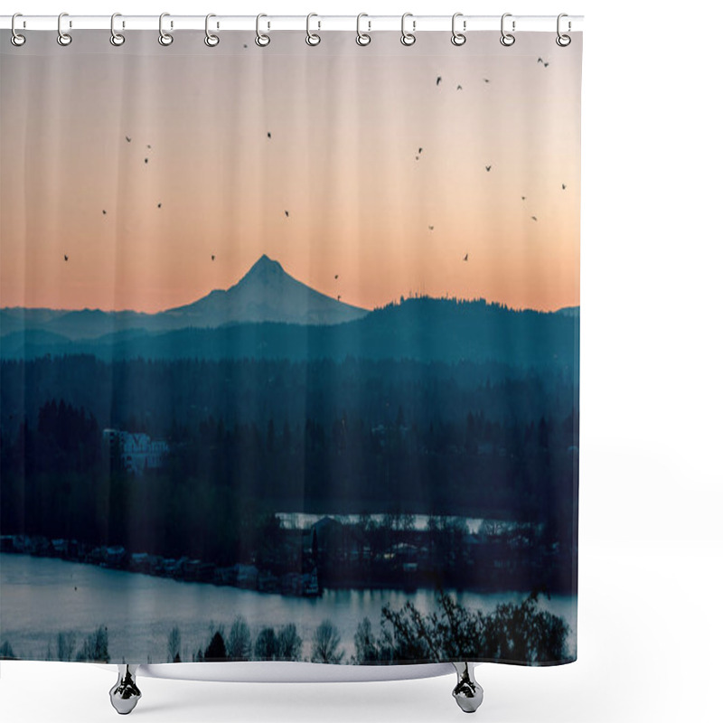 Personality  Mount Hood Sunrise, Portland Shower Curtains