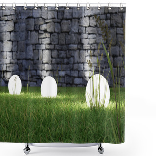 Personality  Glowing Light In The Grass Shower Curtains