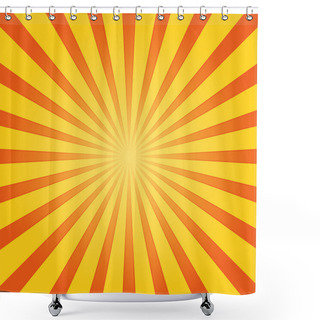 Personality  Orange And Yellow Shine Shower Curtains