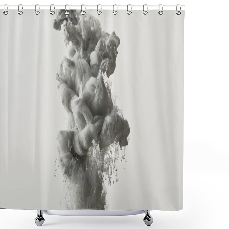 Personality  abstract monochrome background with grey paint splash shower curtains