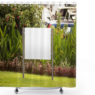 Personality  Blank Billboard, For Advertisement Shower Curtains