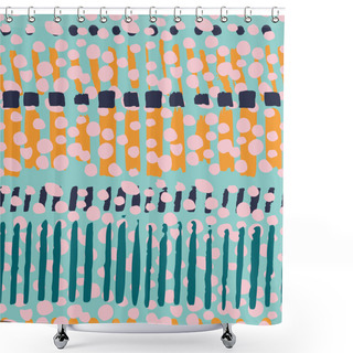 Personality  Multicolor Painted Seamless Pattern. Shower Curtains
