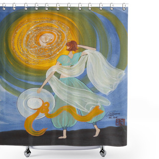 Personality  Fantasy Girl Beaitu And Fashion Illustration Shower Curtains